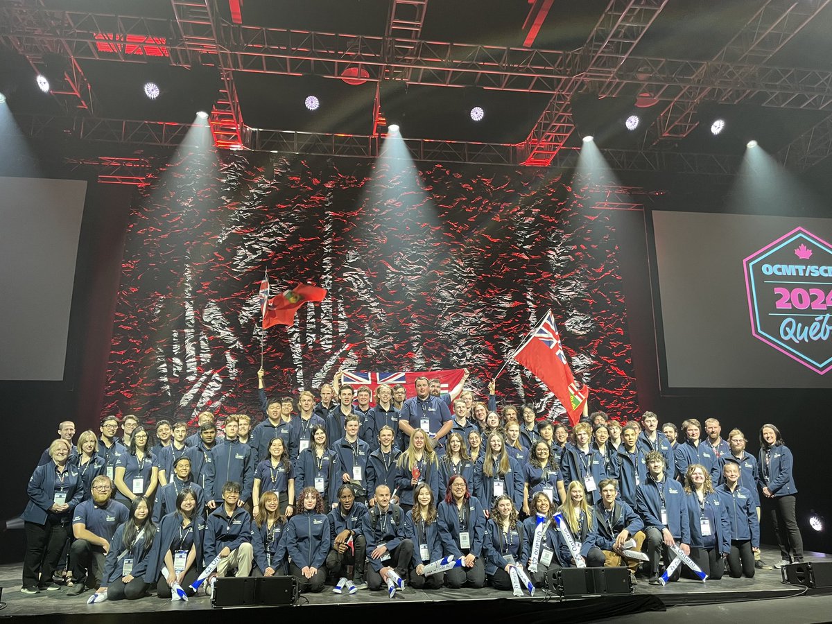 Team Ontario is ready for the Skills Canada National Competition Closing Ceremony! 

We are proud of all the effort our competitors have put forward this week and congratulate them all on their hard work &amp; accomplishments. 

Team What?!! Team O!

#SCNC2024 #OCMT2024
