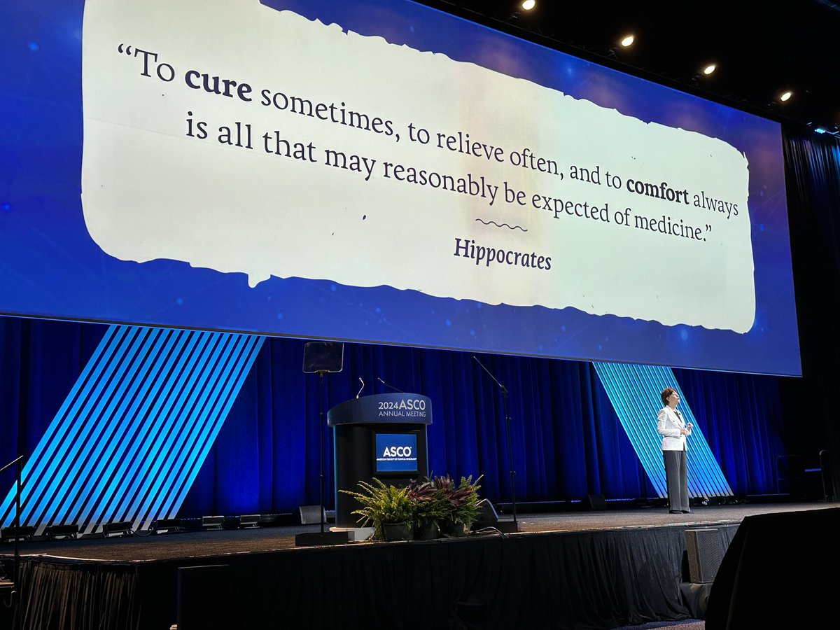 Arif Kamal MD, MBA, MHS (@arifkamalmd) on Twitter photo “…to comfort always” - Hippocrates
“Comfort is not optional” - <a href="/ASCOPres/">Robin Zon, MD, FACP, FASCO</a>
Palliative care becomes mainstream on the opening plenary stage. What a moment. #hapc #pallonc #ASCO24 “…to comfort always” - Hippocrates
“Comfort is not optional” - <a href="/ASCOPres/">Robin Zon, MD, FACP, FASCO</a>
Palliative care becomes mainstream on the opening plenary stage. What a moment. #hapc #pallonc #ASCO24