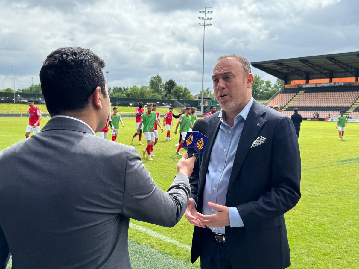 Attending a #football match to raise funds for Palestinian children in #Gaza at Barnet stadium in London. The game included Anwar El Ghazi, a professional player who was fired by a German club for standing with humanity and justice in Palestine. Football, like all sport, is about