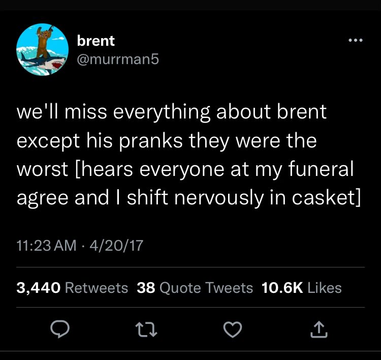 b6421's tweet photo. if ever there were anyone i've ever encountered on this hellsite and in passing IRL who might have the cajones & commitment to a bit to attempt the whole Andy Kaufman "faking his own death for the lols," one hopes it would be @ScottWamplerRIP. #RIPPopPop https://t.co/cNTZtHPQzT