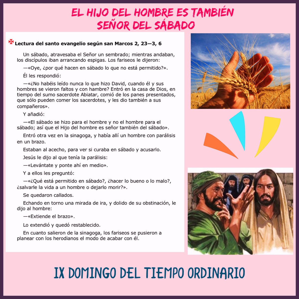 IX DOMINGO DEL TIEMPO ORDINARIO.