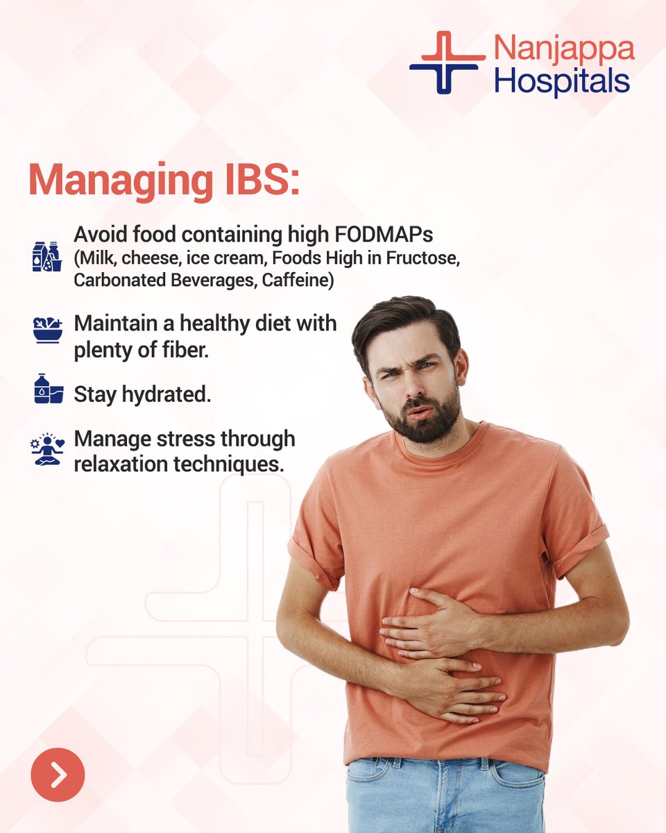 NanjappaHealth1's tweet image. Irritable Bowel Syndrome, known as #gastrointestinaldisorder, can be triggered by various factors, including stress, certain foods &amp;amp; hormonal changes. For more information, consult our expert #gastroenterologist. Call us at 08192-260111 - #Davanagere &amp;amp; 08182-268000-Shivamogga