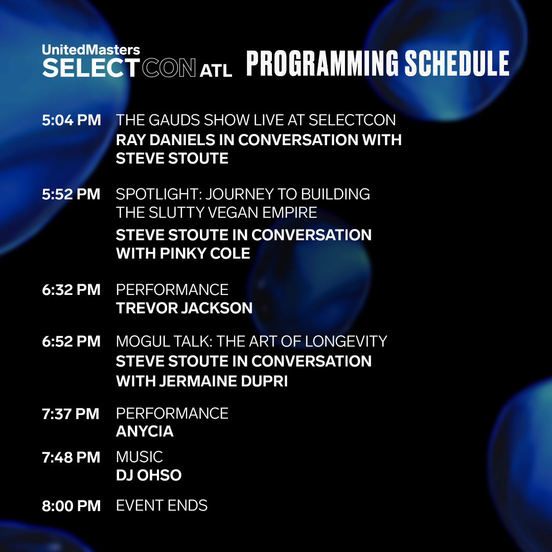 unitedmasters's tweet photo. Send this post to the person you're going to #SelectCon ATL with. Can't make it? Livestream the event. 

📺 : https://t.co/4oqsXHVqsl
last min 🎟️ : https://t.co/vYrZhOPyl2 https://t.co/SaTtrYrdHL