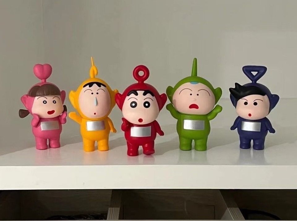 sfkkfs_'s tweet photo. ��อ้ยยยย น่ารักกกกมาก เดอะแก๊งค์ชินจังโคฟเทเลทับบี้ส์ ;-; https://t.co/UHiJm99Zyx