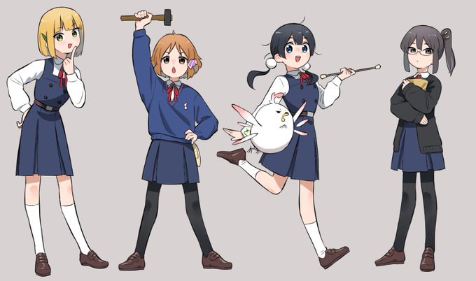 「multiple girls school uniform」 illustration images(Latest)