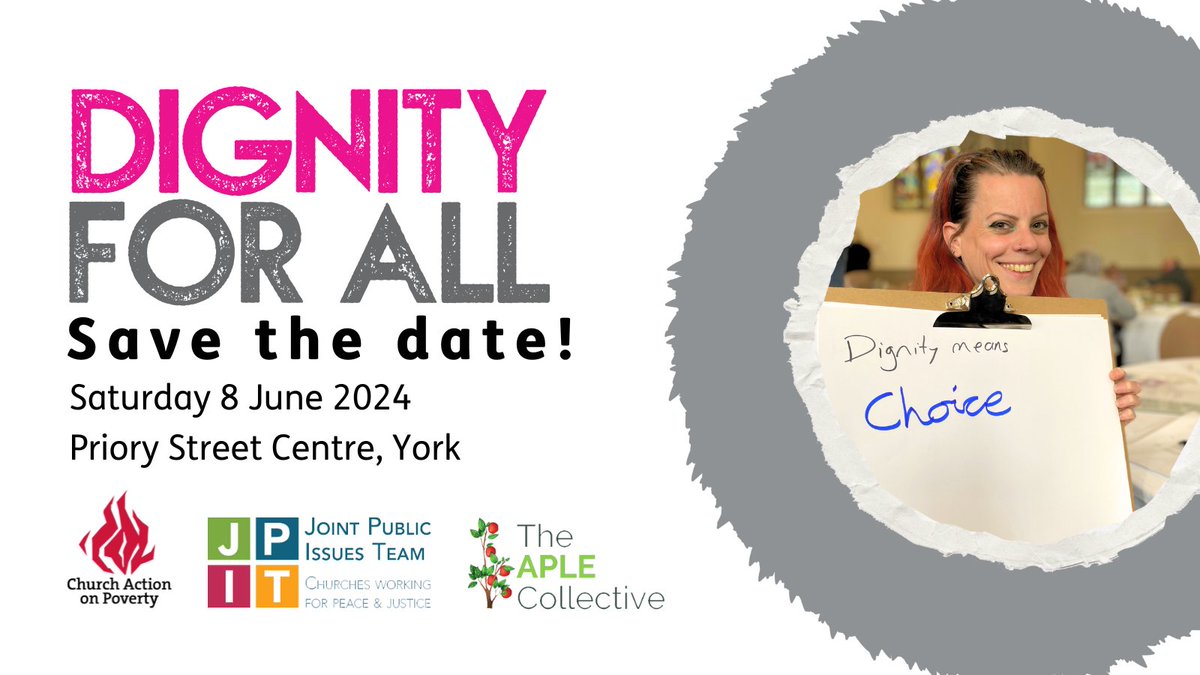 PublicIssues's tweet photo. Tickets for the #DignityForAll Conference are now available. Join us on Sat 8 Jun in York for a day of networking and action.
Together, we can make a bigger impact on poverty. #LetsEndPoverty
Get your tickets here: https://t.co/waBIr80yIZ https://t.co/jPJcmp091i