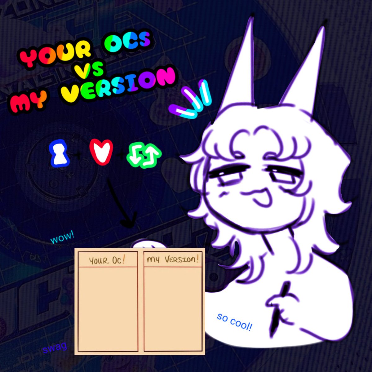 v4mpiric_png15's tweet photo. Wanna see my oc in my style/version of them?
🫧🎉🪩
- consider following 
- like, retweet
- send a reference sheet of your oc!
- no nsfw, nft, ai

ik im late to the trend but yk life stuff happened and i feel like drawing ocs so yeah!
#artistontwitter #arttwt #oc https://t.co/br2HyipipP
