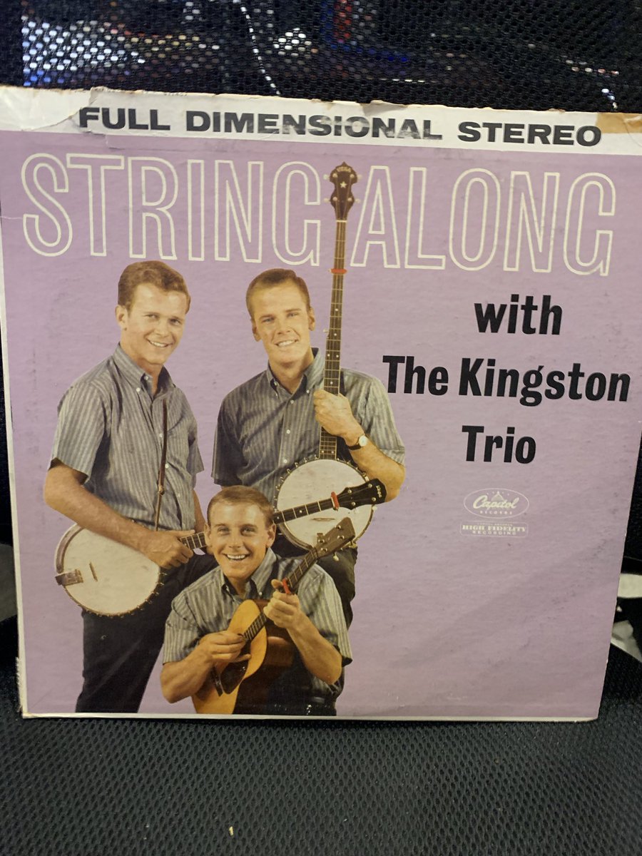 I’m doing my #albumadayin2024 thing - playing my #records back to back. Next: The Kingston Trio, String Along. Quieter than the prior ones; not one I spin often but Colorado Trail is as good as they ever were. #vinyl #folk #60s #NowPlaying #vinylcollector 
#RockSolidAlbumADay2024