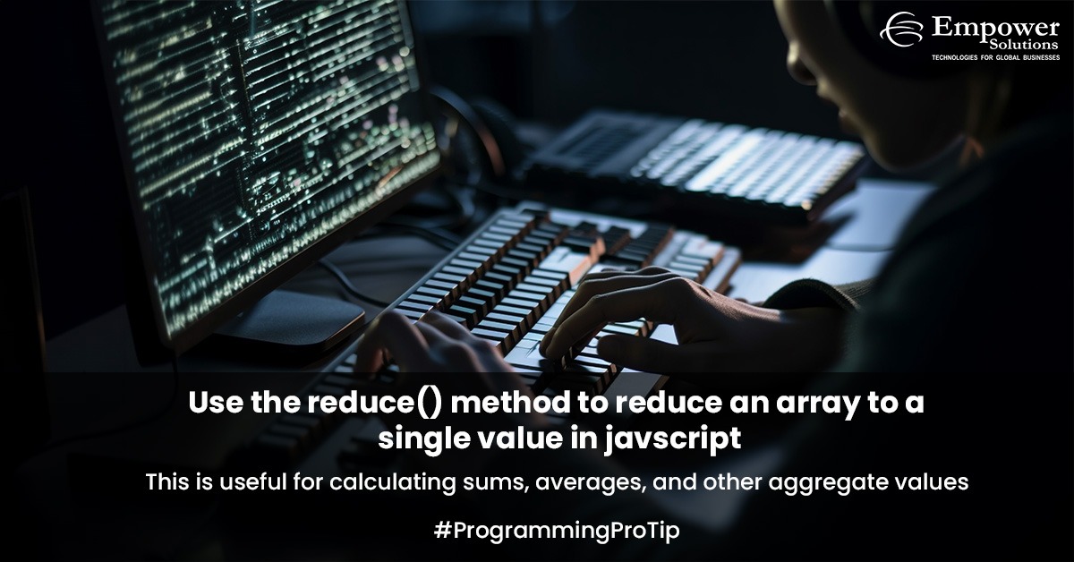empowersol96's tweet image. "Level Up Your JavaScript Skills with reduce() Method! Transform arrays into single-value powerhouses for summing, averaging, and more! Discover the programming magic and boost your efficiency today.
#ProgrammingProTip #JavaScriptMagic #EmpowerSolutions"