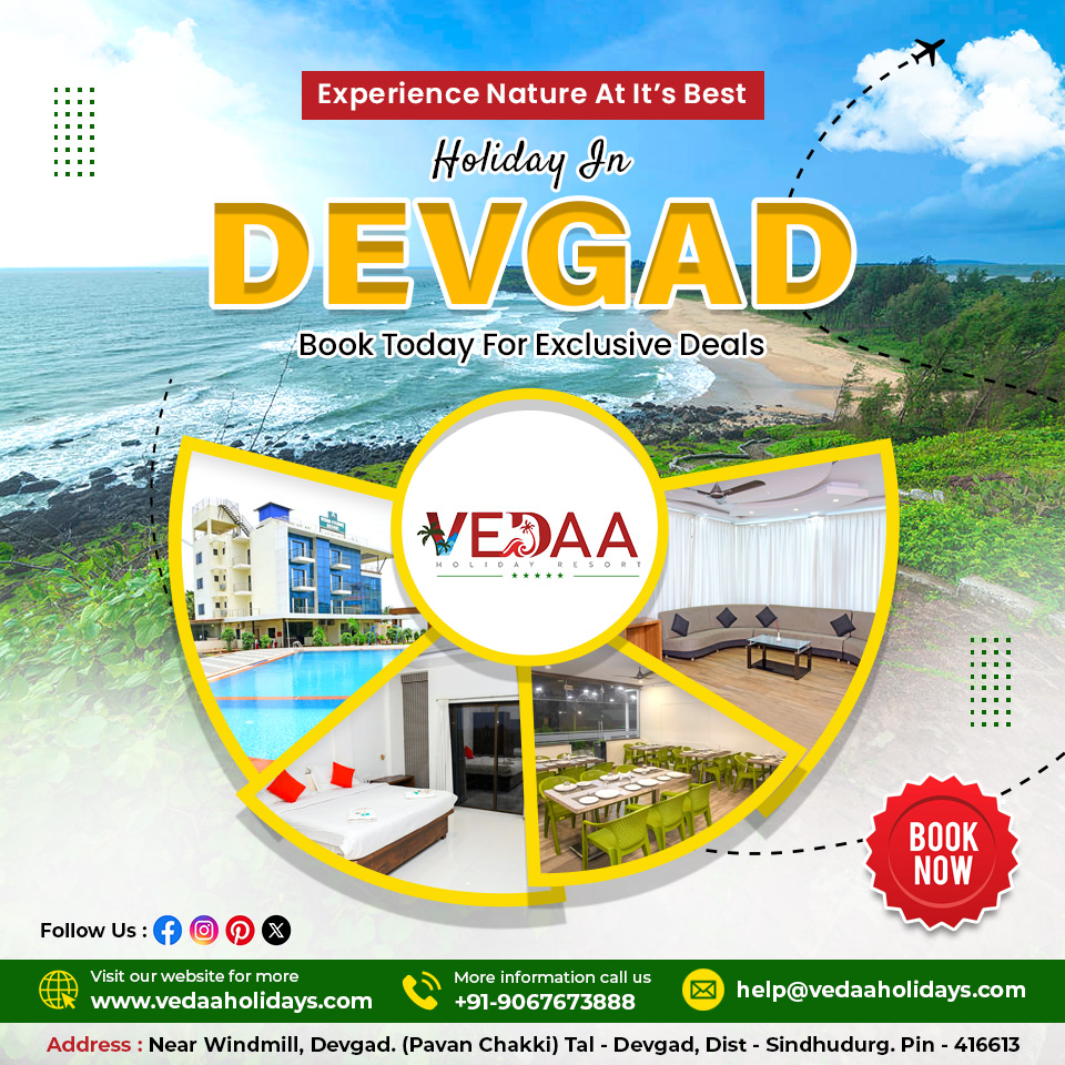 🌞 Ready for a perfect holiday escape? Book today at 𝑽𝑬𝑫𝑨𝑨 𝑯𝒐𝒍𝒊𝒅𝒂𝒚'𝒔 𝑹𝒆𝒔𝒐𝒓𝒕🌸and enjoy exclusive deals. 🌿🏖️

#vedaaholidaysresort #hotel #resort #hotelandresort #hotelandrestaurant #holiday #holidayresort #vacation #tour #travel #tourandtravel #beach #devgad