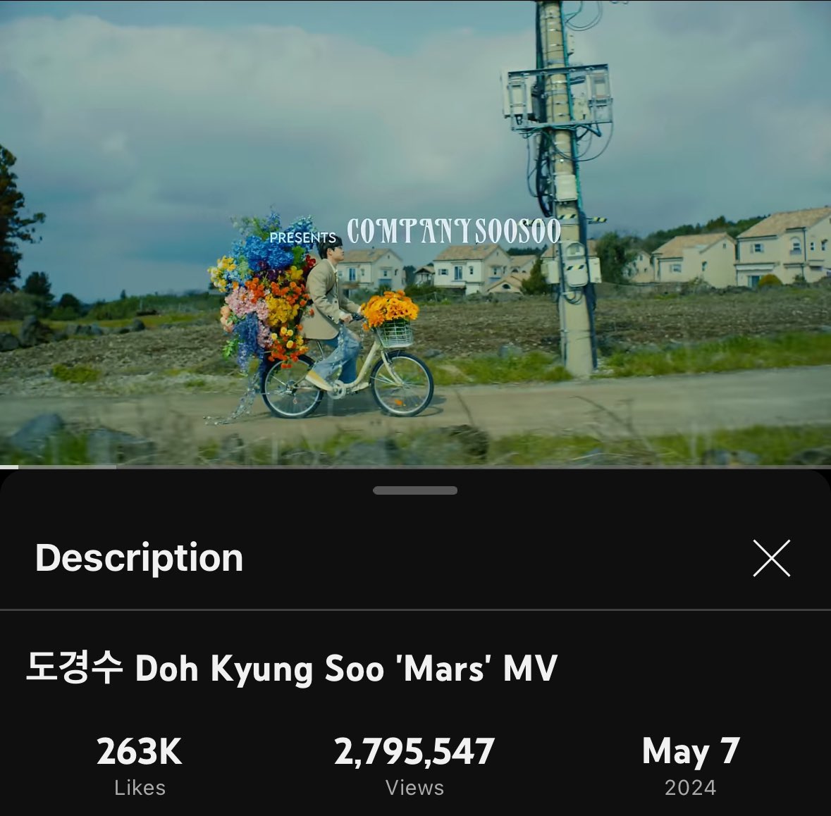 🔜 2.8M! Let’s keep streaming 🕺 도경수 Doh Kyung Soo 'Mars' MV youtu.be/BzJdUkpKVA4?si…
