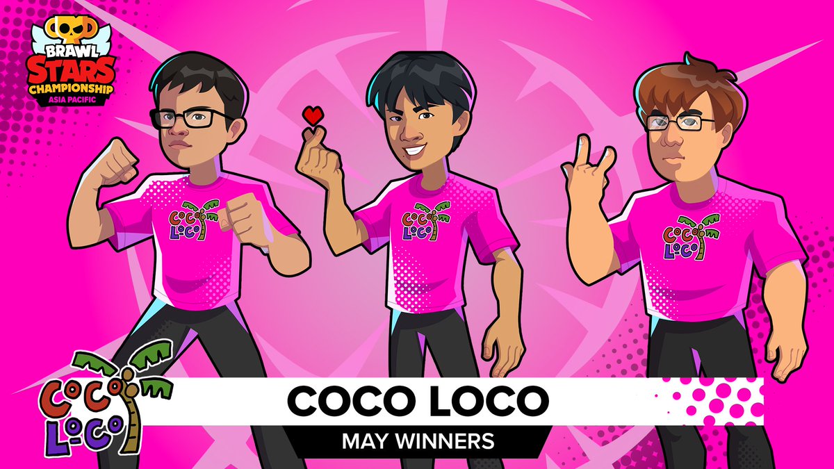 Running the gauntlet, Coco Loco dominates ALL!!! 🏆
They are your Asia Pacific May Monthly Finals WINNERS!! 🙌

Congrats!
<a href="/Hiroshii_BS/">HiroshiBs</a> 
<a href="/ResponseBrawl/">Response</a> 
<a href="/X9Jaybs/">Jay🦧</a> 

#BSCxSPS24