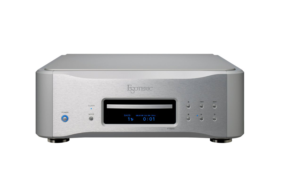 audiounion_ak's tweet photo. さて、重要な予告です。
近日に展示試聴機、入ります。

ESOTERICのSACDプレーヤー新モデル発表
いよいよ６月３日発売の・・・
「K-03XD SE」

圧倒的な表現力の、更なる向上へ。
ここのところK-05XDのご試聴や以前のKシリーズのお問合せも重なっている柏。
比類なきESOTERICの進化を体感しましょう！ https://t.co/3JScab3xbJ