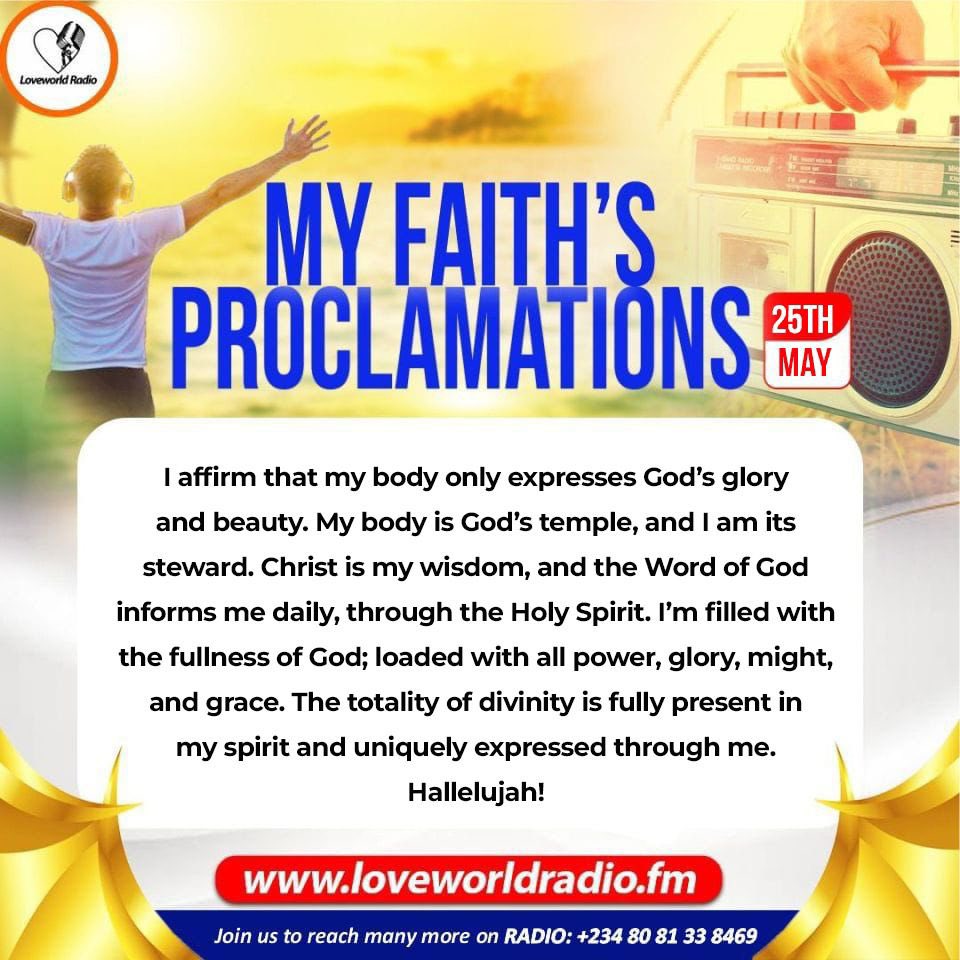 MY FAITH’S PROCLAMATIONS