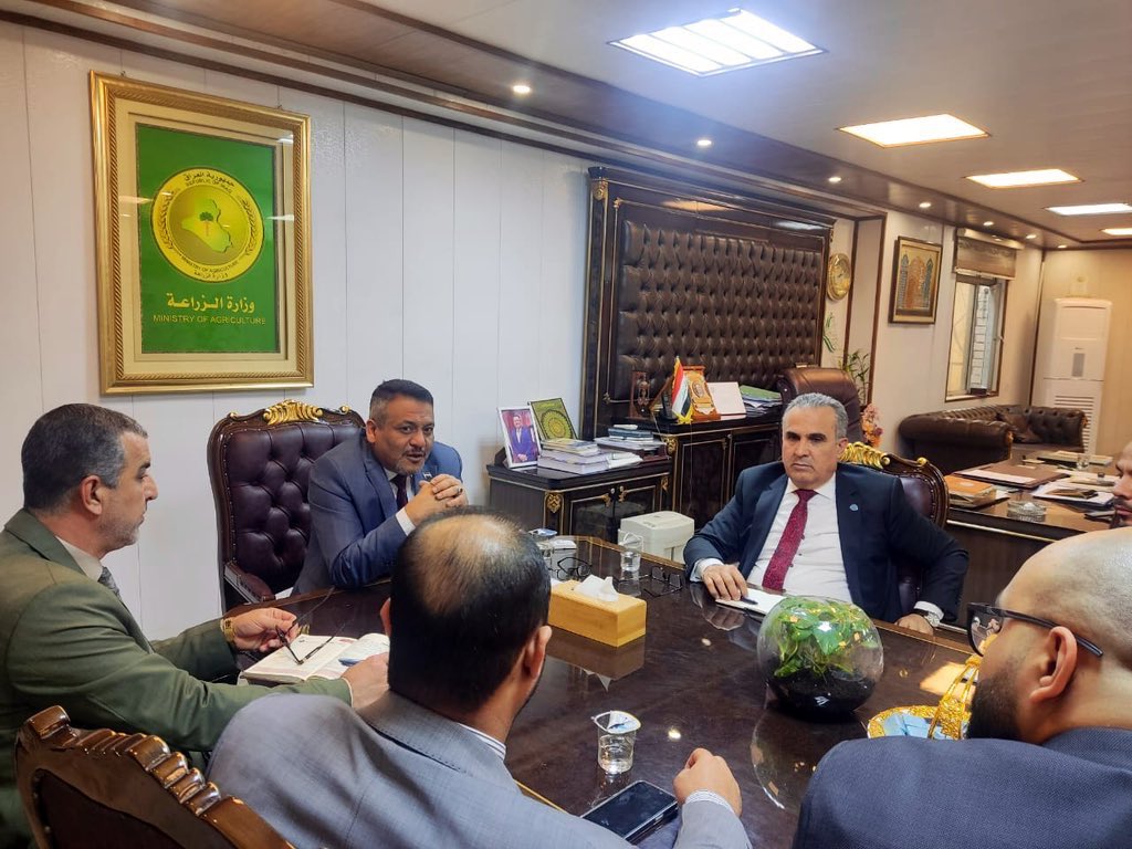 Following up on Iraq joining the Hand-in-Hand (#HiH) initiative launched by @FAODG 🤝 & Iraq’s participation in the investment forum organized by @FAO in mid-October during a meeting between @FAOIraq & MoA teams 🌾 attended by MoA technical deputy & rep, Dr. @shajjhassan .