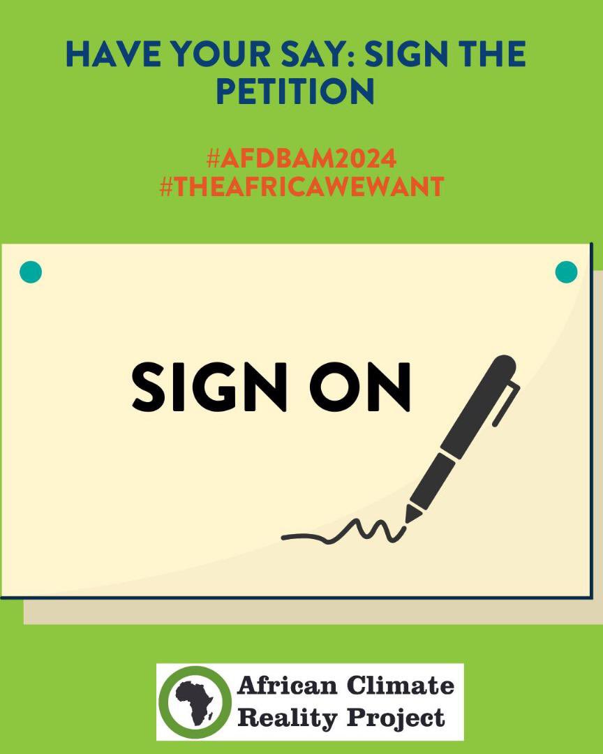 The @AfDB_Group can do better to fund a future that serves African people! 🌱 This #AfricaDay 🌍 demand change! Sign & share @AfricaCRP & @ACRPWestAfrica's petition: shorturl.at/TIzPG #FinanceOurFuture #AfDBAM2024 #TheAfricaWeWant