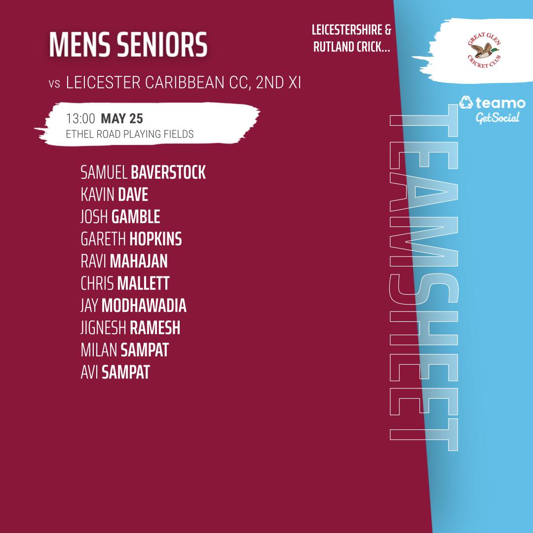 Here comes the boom!!! 1st XI for today's game away at <a href="/LeicCaribCrickt/">Leicester Caribbean</a> . Go well boys and get back on the winning trail