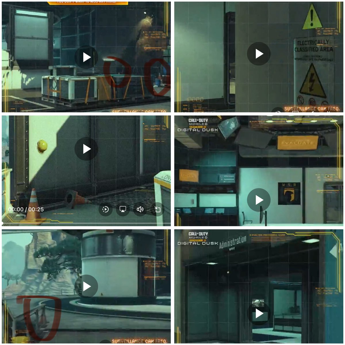 rahut_s's tweet photo. @PlayCODMobile 1. There are 5 hazard cones.
2. “Administration”
3. “Evacuate”
4. “Electrically classified area”

Findings are on the attached screenshots. https://t.co/Fsc7i1iYSg