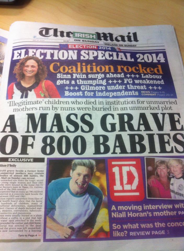 AlisonMaryORE's tweet photo. Ten years today since I wrote about the mass grave of 800 babies in a septic tank in Tuam. Proud to have exposed this scandal. Ashamed that the babies remain in that shit hole. 
@APSARA1956 @an @AnnetteMckay15 @ThomasGaravan @Aiden_Corkery @sselroca @Donal_OKeeffe @boucherhayes https://t.co/d2VXwgWrFH