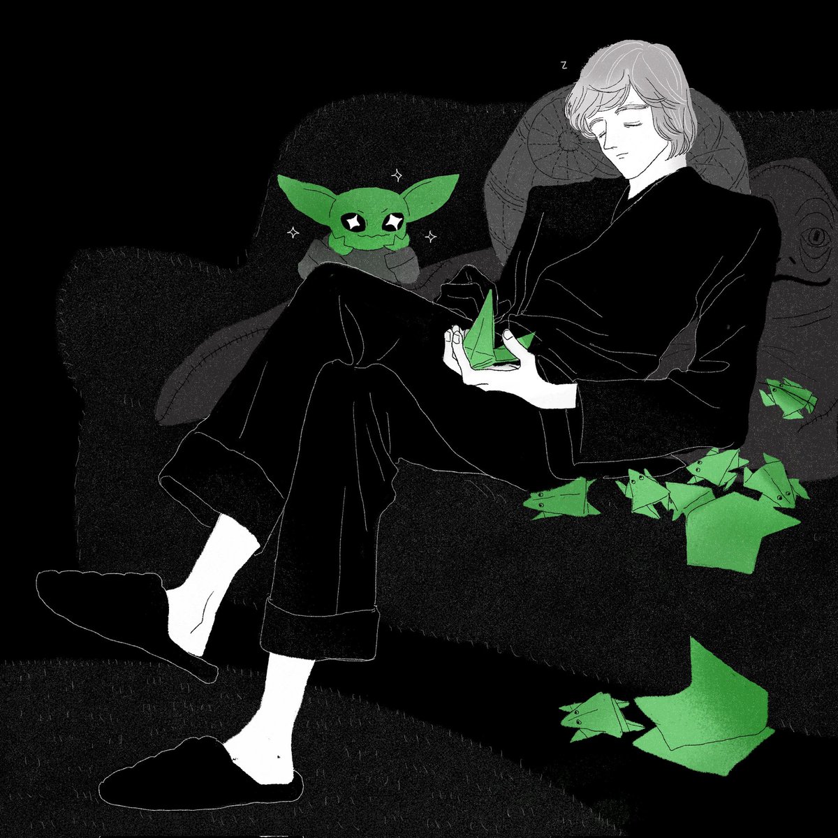 donderdag16's tweet photo. stop asking master Luke to make you paper frogs, Grogu https://t.co/lkzeTAEIkX