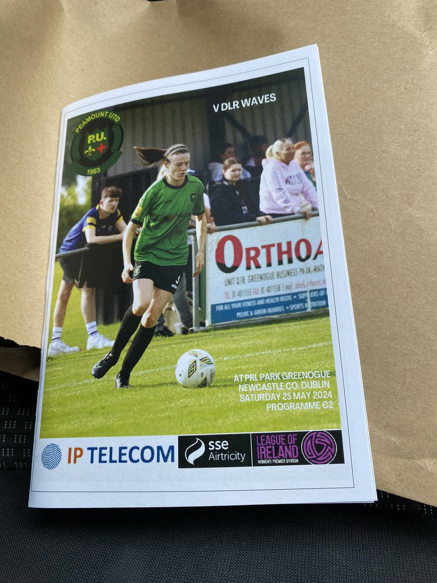 Today’s programme from @PeamountWomen v @DLRWaves. Available at the gate. Make sure to get yours! #keeptheprintedprogrammealive