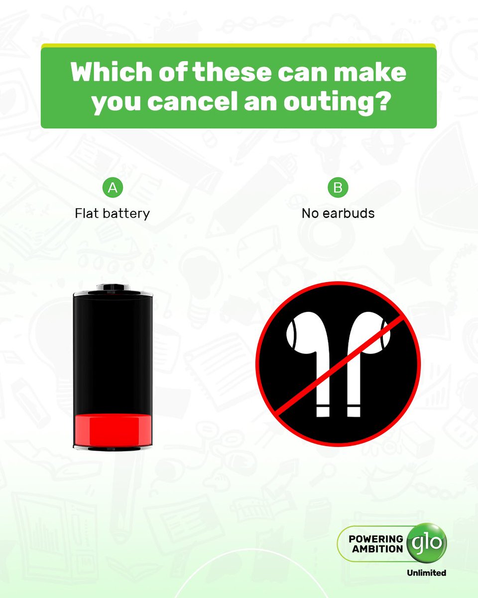 Can you choose the one that will make you cancel an outing and preferably stay at home?🤔 Drop your answers in the comment section #GloInsideNigeria #GloUnlimited