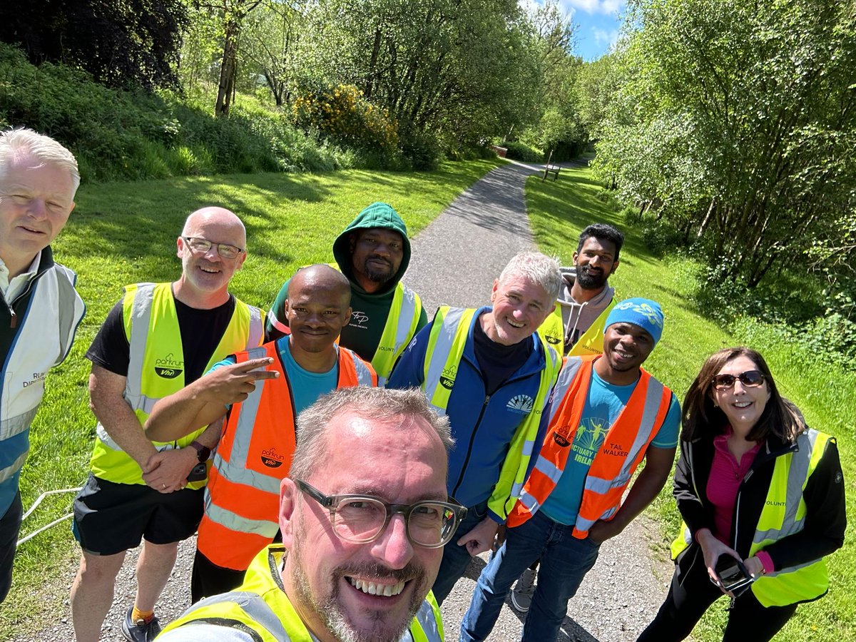 Another fantastic morning for our group, some of whom volunteered again this week ensuring their local <a href="/parkrunIE/">parkrun Ireland</a> would be able to go ahead. Keen to give back and get involved, they are true hi-viz heroes. 🩵 #loveparkrun
<a href="/irishathletics/">Athletics Ireland</a> <a href="/MonaghanCoCo/">Monaghan County Council</a>