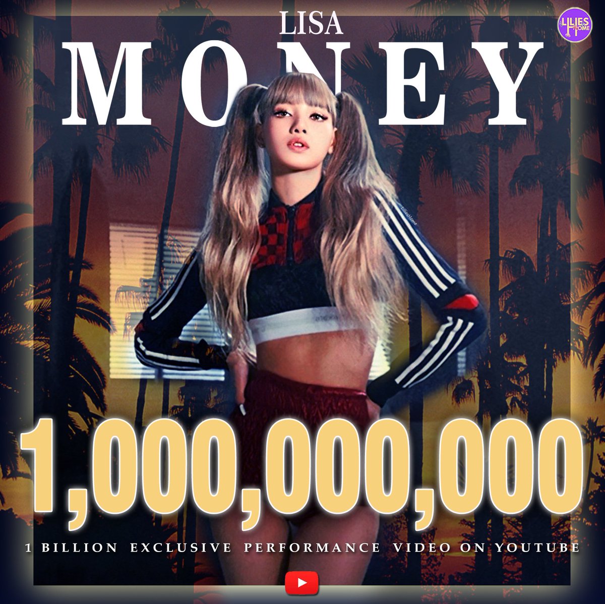 LiliesHome_'s tweet photo. #MONEY BY #LALISA EXCLUSIVE PERFORMANCE VIDEO has surpassed 1 Billion views on YouTube ❤️‍🔥

🔗 https://t.co/lX4Dj0AeaR

CONGRATS LISA
#MONEY1BILLIONVIEWS https://t.co/kItapl4dZy