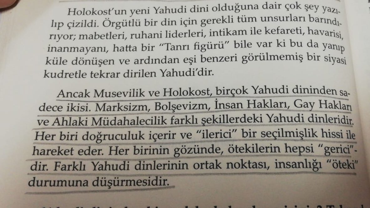 msgench's tweet photo. Tel Aviv doğumlu, Yahudi müzisyen/yazar Gilad Atzmon’un, Maraş’taki konferansımda da okuduğum paragrafı her şeyi özetliyor. Buna “hayvan hakları” yaygarasını da ekleyebilirsiniz.

“Marksizm, Bolşevizm, İnsan Hakları, Gay Hakları ve Ahlaki Müdahalecilik farklı Yahudi dinleridir.” https://t.co/JyPaJBC8Yp