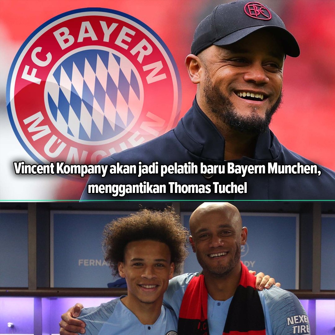 🚨 Kesepakatan penuh sudah tercapai. Vincent Kompany akan jadi pelatih baru Bayern Munchen! Kontrak hingga 2027. Bayern akan bayar €10jt-€12jt ke Burnley, sebagai fee transfer. (@Plettigoal, @SkySportDE)