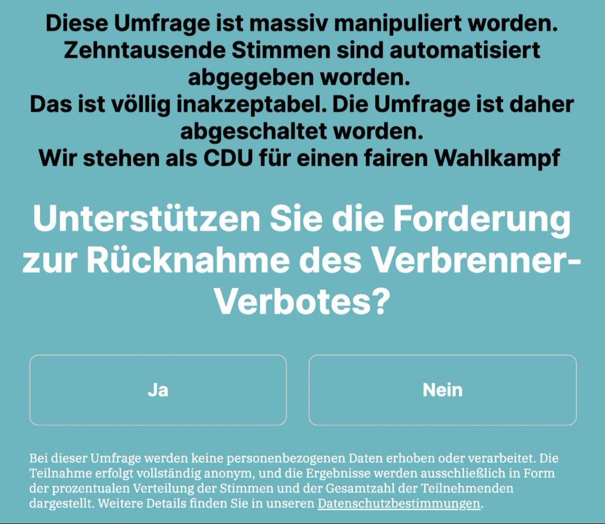 ❓Entweder das ist ein Lüge oder ein massiver Verstoß gegen die DSGVO @CDU. In jedem Fall ist es aber schon mal peinlich, unsouverän & inakzeptabel.