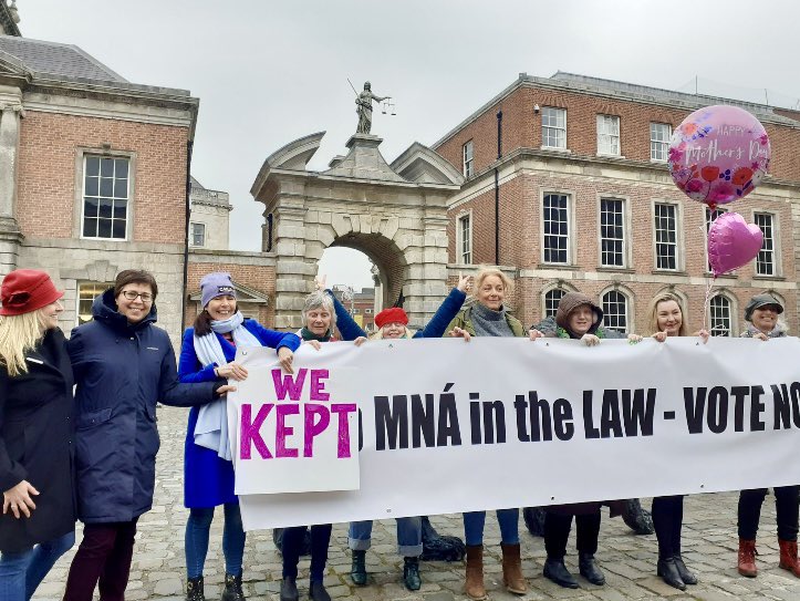 ProtestSilenced's tweet photo. The Silenced Protest with ZERO funding had a very successful campaign influencing a no no vote. Imagine what women like this could do running a national women’s council?? We would start with baby steps - representing WOMEN, not men. #WeKeptMnáInTheLaw https://t.co/7ue9NbzTjV