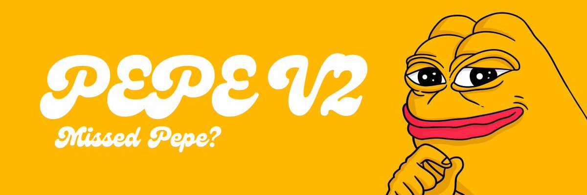 ObitoCrypto's tweet image. Grabbed a bag of #PEPEV2. 700k rn.
Last year a Pepev2 ran with meme season. Trending in most places and name is good 

dexscreener.com/ethereum/0x30a…

t.me/PepeV2_ETH