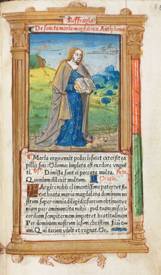 Printed Book of Hours (Use of Rome): fol. 109r, Mary Magdalene clevelandart.org/art/2009.276.1…