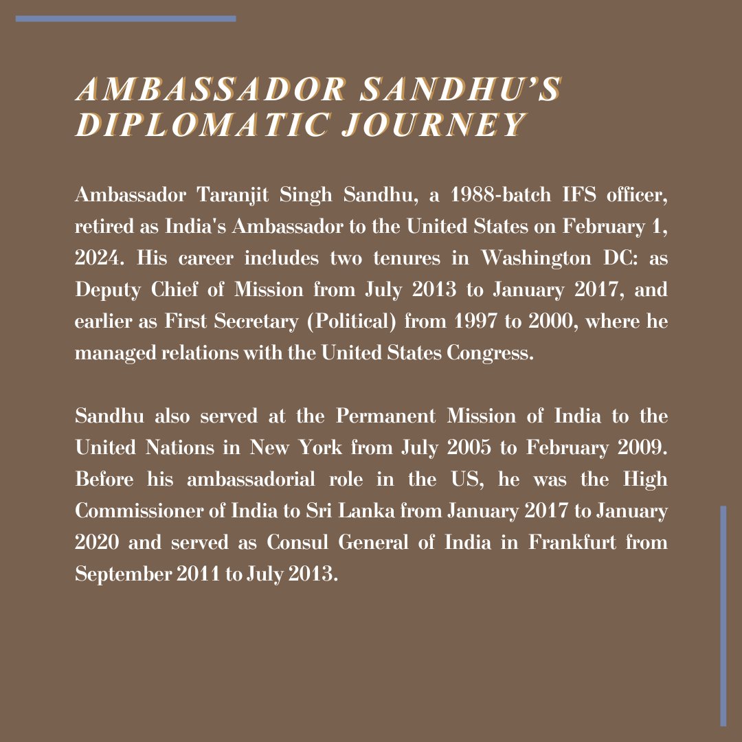Mandate_Inc's tweet photo. Taranjit Singh Sandhu, former diplomat is making his electoral debut. His entry into the Lok Sabha race marks him as the third former diplomat to enter politics under Modi administration, following Hardeep Singh Puri and S. Jaishankar.
@BJP4Punjab #LokSabhaEections2024 https://t.co/vkcqScg9JT