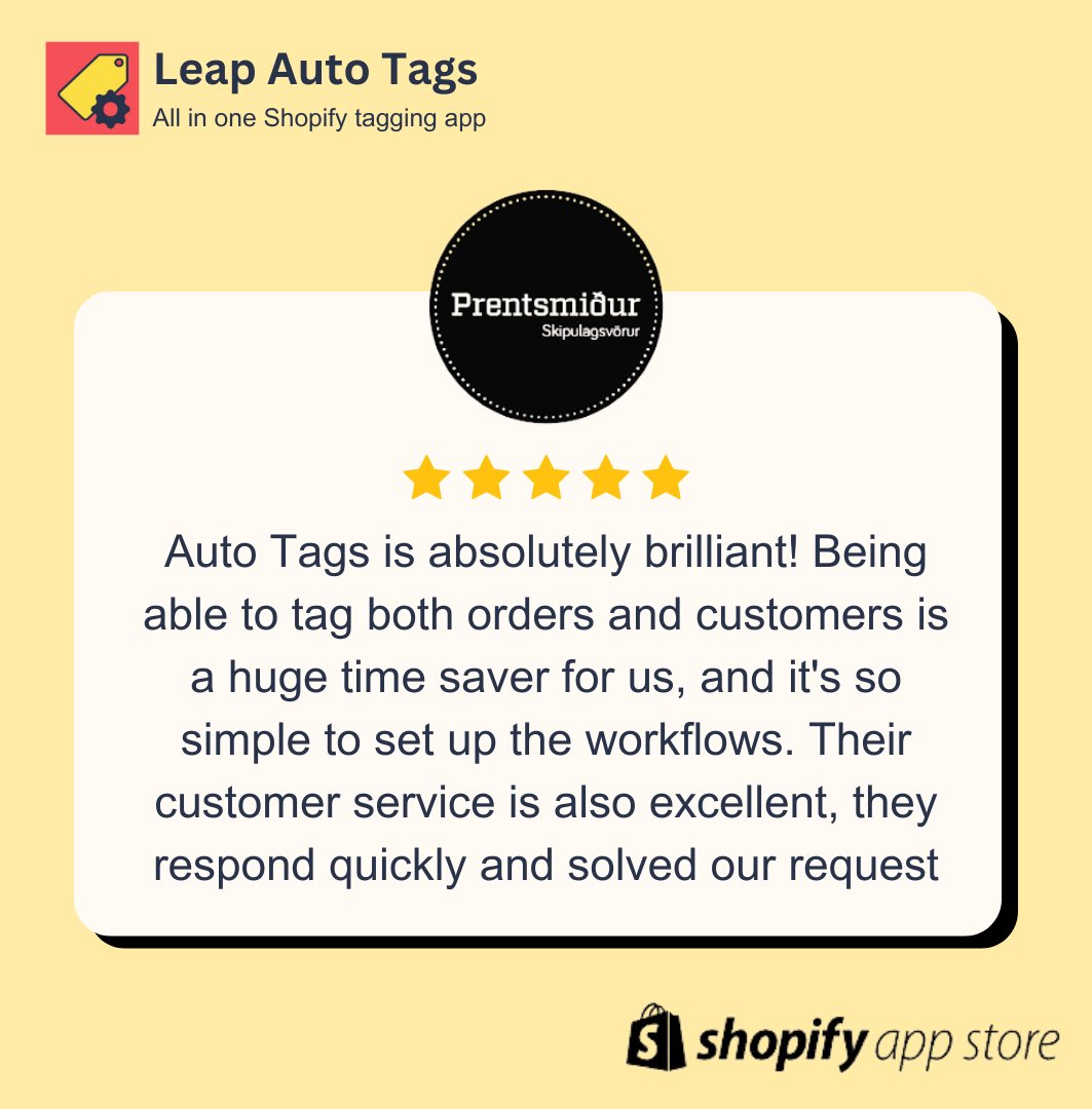 LeapAutoTags's tweet photo. ✨Another 5-Star Review✨
Our customers are the stars that guide us! Your feedback inspires us to keep pushing boundaries. Thank you for being part of our journey!🚀
#CustomerDelight #5StarReview #ClientAppreciation #Ecommerce #Shopify #ShopifyApp #ShopifyTagging #ShopifyStore https://t.co/rONhGW7eWJ