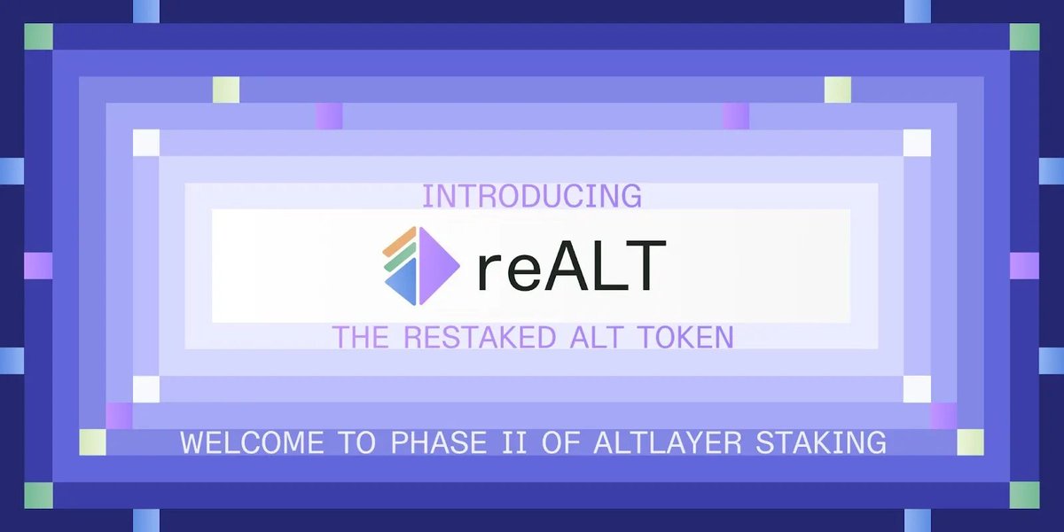 1/

Hey Alters! 

@alt_layer is excited to announce Phase II of staking, featuring reALT - the restaked ALT Token (stake.altlayer.io)

Here’s a breakdown of what’s new and how it benefits you ⬇️