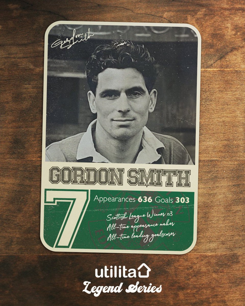 A Hibs icon 🥬 Gordon Smith is this week's pick in our @UtilitaFootball Legend Series! 💚