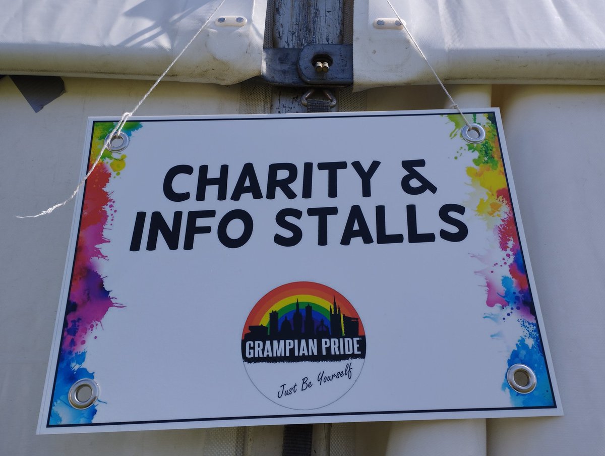 Come find us at <a href="/GrampianPride/">Grampian Pride</a> in the charity &amp; info stalls tent - looking forward to a fab day being proud in the sunshine 😎🌞🌈