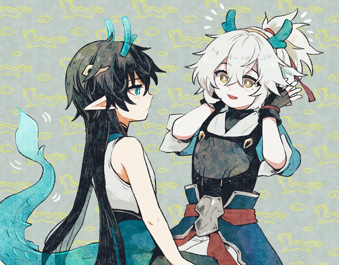 「black hair dragon horns」 illustration images(Latest)