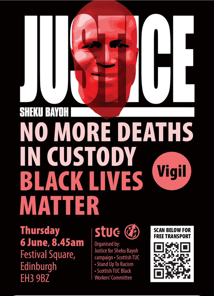 AntiRacismDay's tweet photo. We commemorate #GeorgeFloyd four years on from his murder by racist police and the powerful movement to demand justice that it sparked.
Today the fight against #InstitutionalRacism must continue
#UKIsNotInnocent
#BlackLivesMatter
#SayTheirNames
#JusticeForShekuBayoh
#ScotlandsGeorgeFloyd