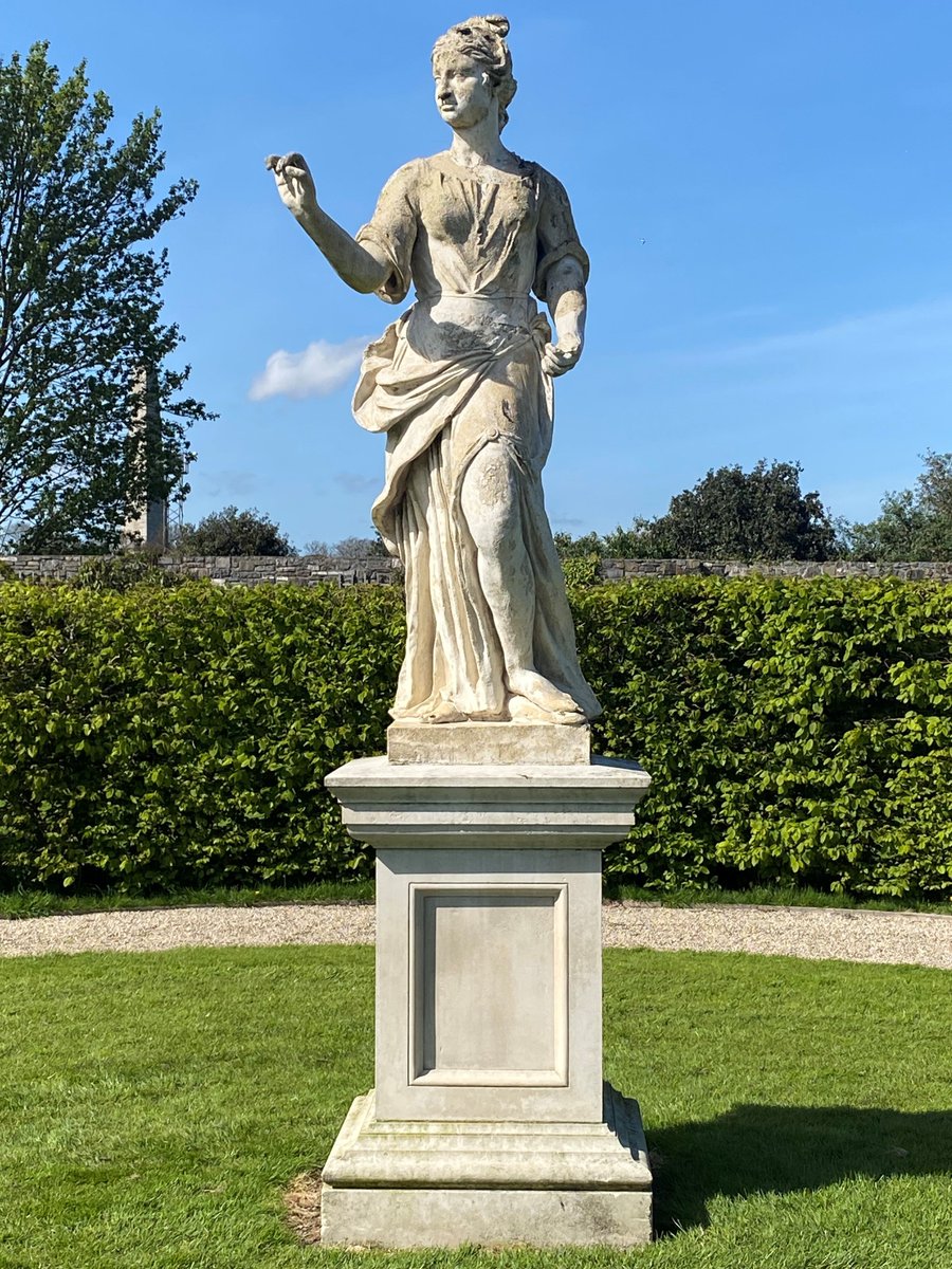 Today, we highlight one of the three sculptures hidden in our gardens. This is Painting. Ours is a cast of a lead original found in the gardens at Stowe. Our Painting was once equipped with an easel and paintbrush. #sculpture #history #heritage @opwireland @HeritageIreOPW