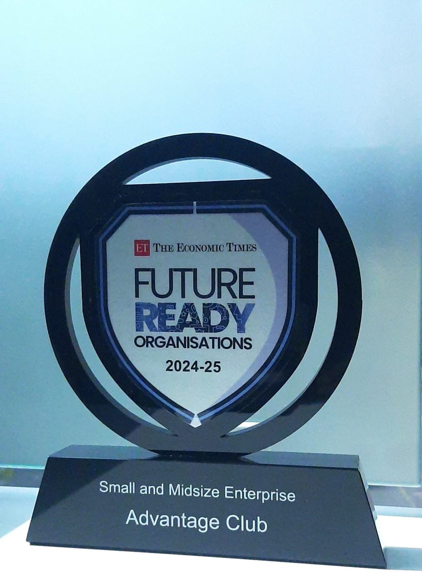 Excited to share that Advantage Club has won The Economic Times Future Ready Organizations 2024-25 award in the Small and Midsize Enterprises category! 🏆 Here's to continuing to drive the future of HR Tech together! #AdvantageClub #FutureReady #Organizations #EconomicTimes