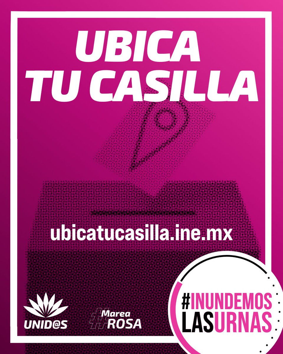 Vamos peleando palmo a palmo, en gubernaturas y en la presidencial.

Para romper el empate tenemos una tarea, salir en masa a votar.

Sal y anima a salir a votar. No podemos fallar.

#OrgulloMareaRosa #MareaRosa #InundemosLasUrnas #MareaRosaImparable