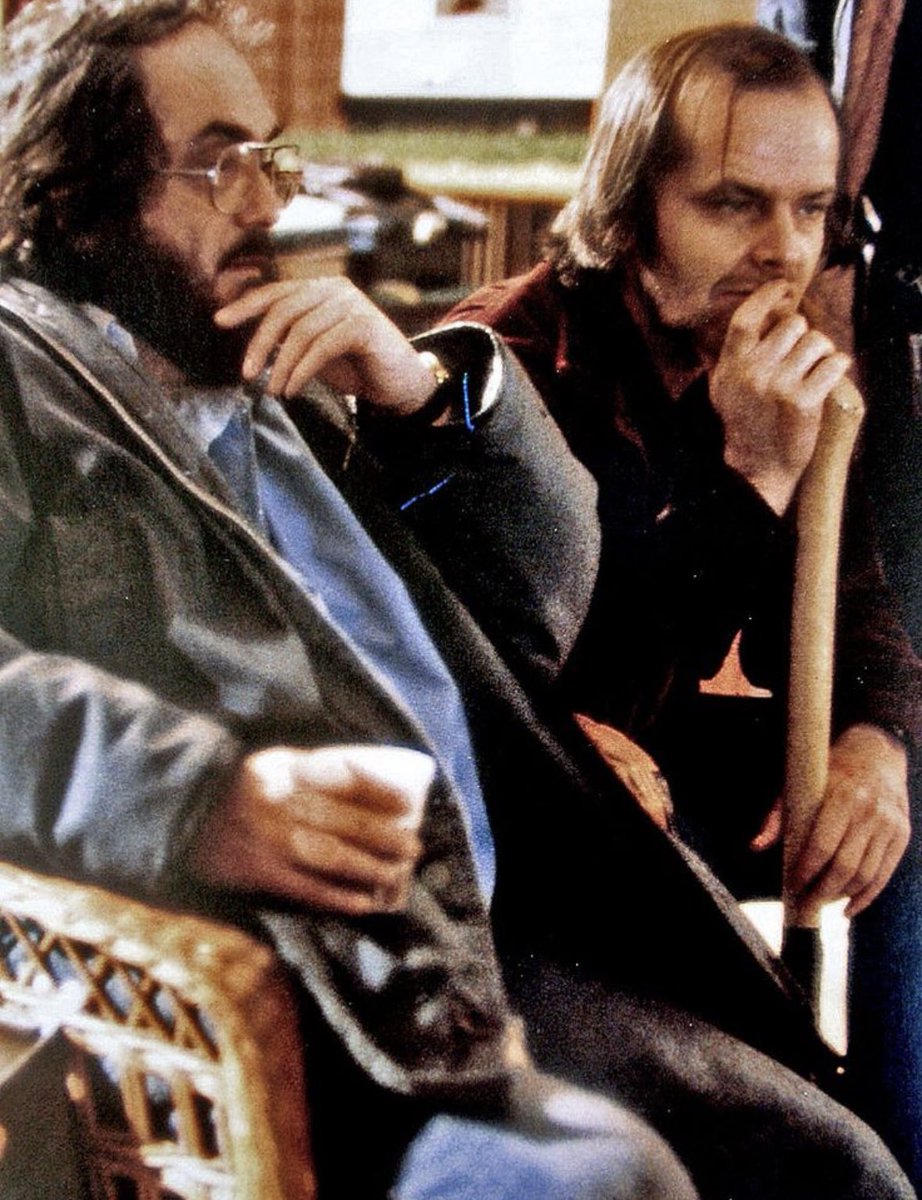 Kubrick & Nicholson on the set of The Shining.