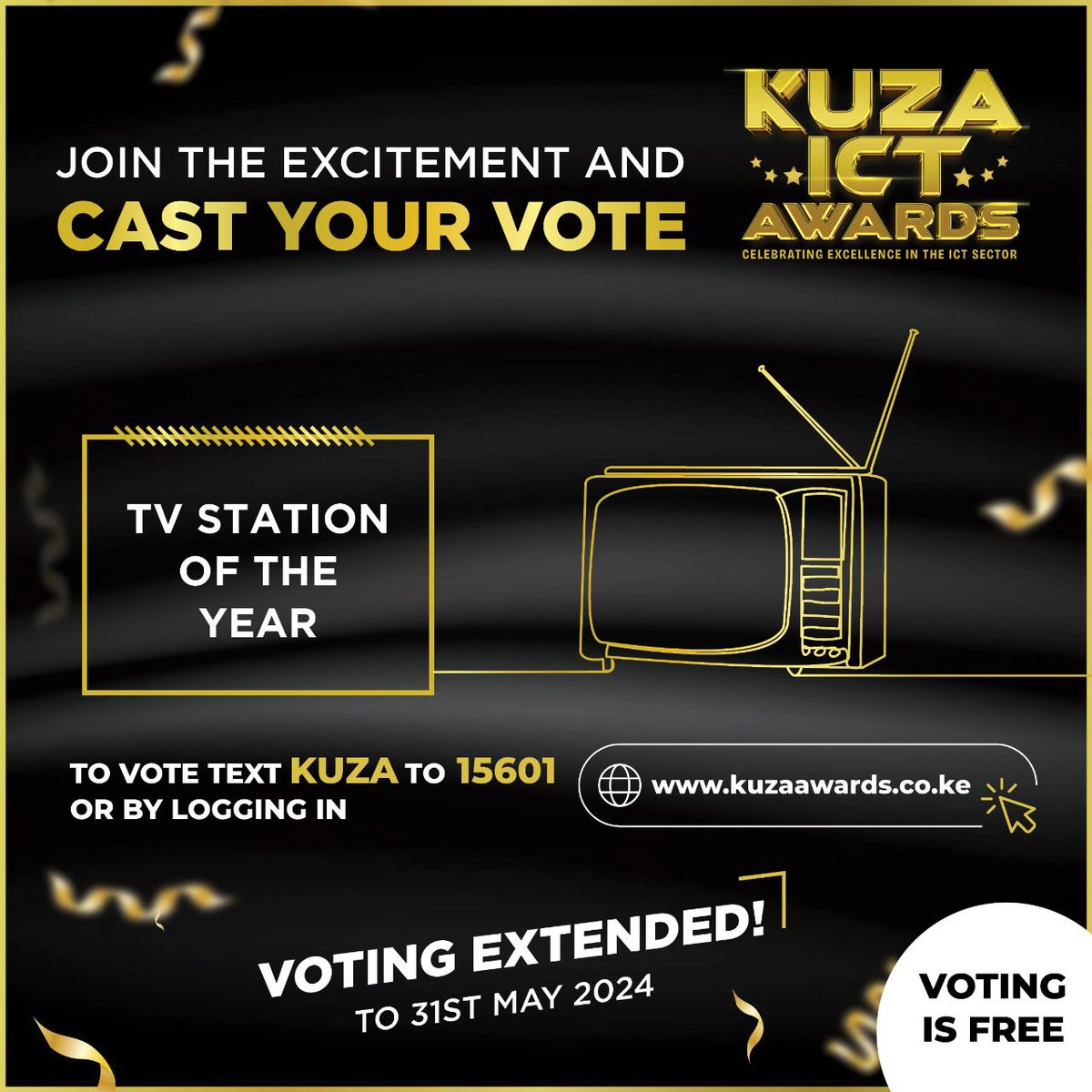 Most of you huwa mnatune channel moja as you switch to the on the next one. Lakini mimi Sijui ni uzee ama, venye napenda tu kufuatilia News pale KTN News Bila kubadilisha and that's why I am voting for them as the Best TV Of The Year. Click kuzaawards.co.ke to vote Or