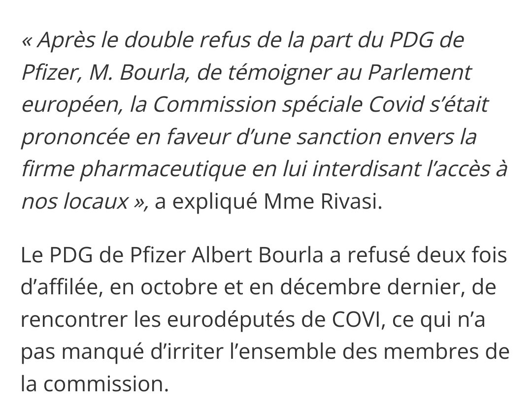 Le parlement européen a interdit l'accès à Amazon euractiv.fr/section/instit… mais Pfizer reste le bienvenu pourtant Michèle Rivasi s'était battue pour obtenir leur exclusion... euractiv.fr/section/sante/… Ça donne une idée des 'valeurs' 💰 de cette UE...