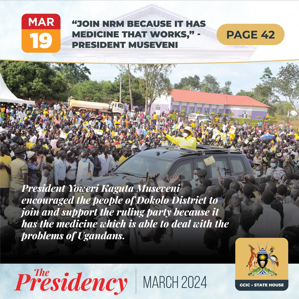 “Join NRM  because it offers effective medicine,”President Museveni stated on page 42 of #ThePresidencyUG #OpenGovUg