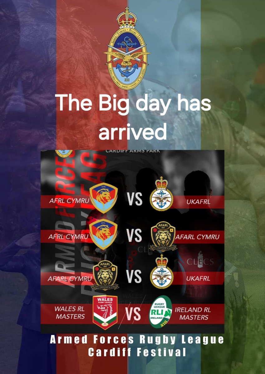 68martyn's tweet photo. @NationRadio We have 4 big games on at Cardiff Arms Park today. First 3 are Armed forces games starting from 13.00 and then followed by Wales v Ireland international https://t.co/bfafshPuNH