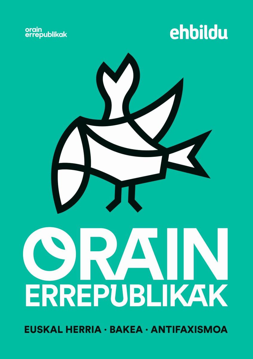ehbildu's tweet photo. EUSKAL HERRIA · BAKEA · ANTIFAXISMOA

#OrainErrepublikak https://t.co/gmKY6Nk39Y